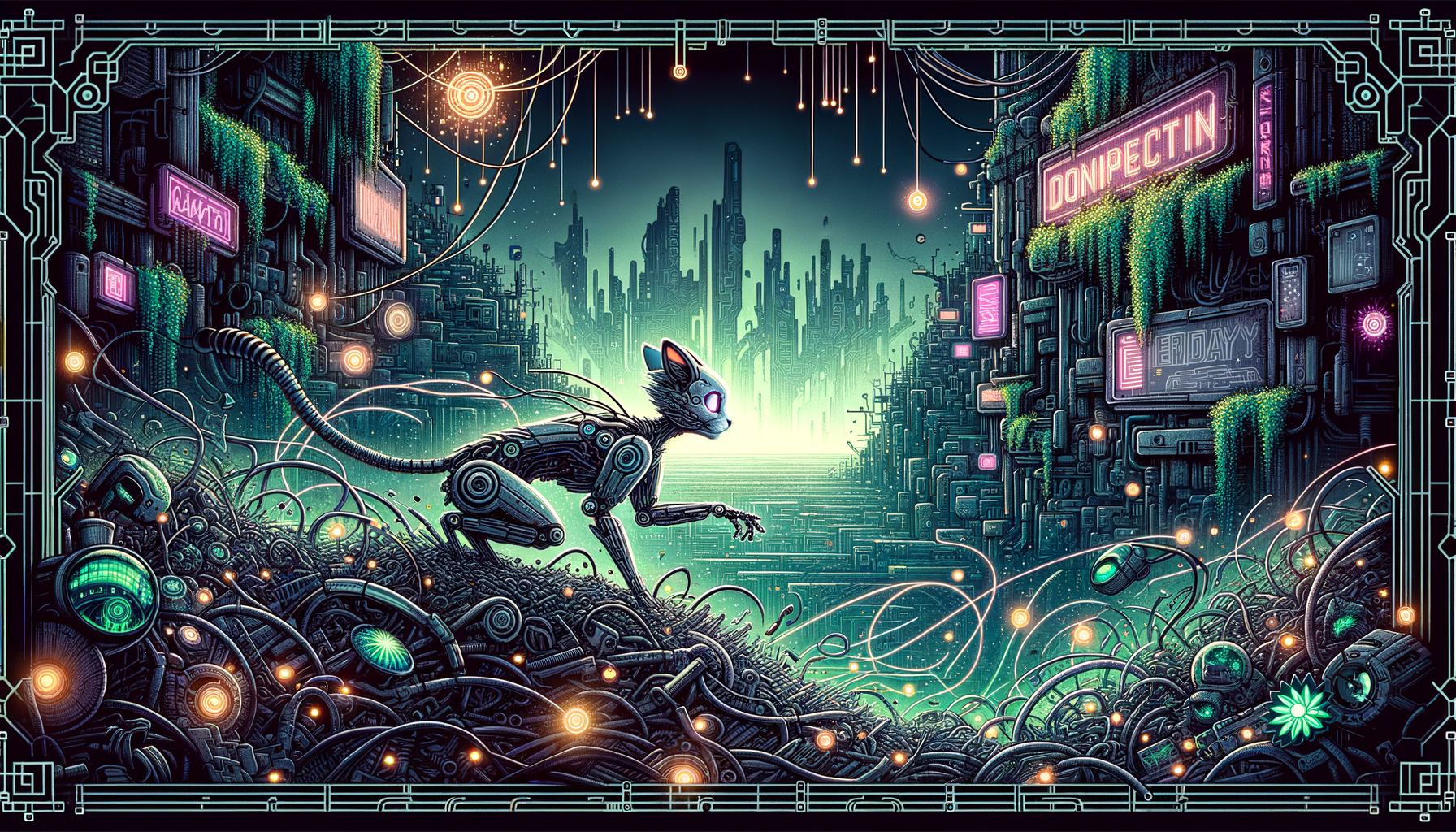 Feline Fractals: Echoes in the Scrapyard